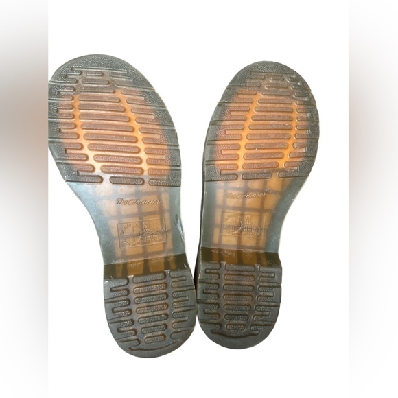 White Dc Martens DOCS lace up tall combat boots double zipper 14 hole mid calf 7 - Picture 9 of 16